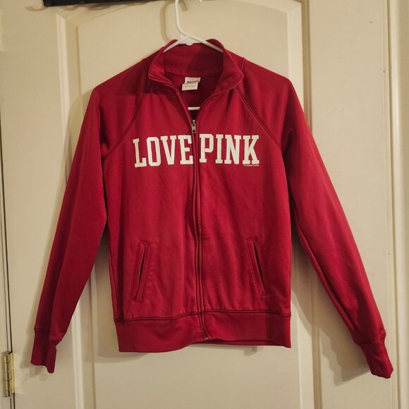 Victorias Secret Pink * Ohio State OSU Buckeyes Zip Up Red Jacket Sz XS - Picture 6 of 8